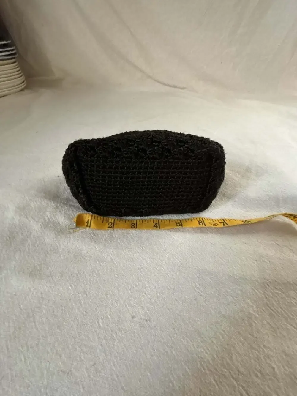 The Sak Black Crochet Zippered Pouch/Cosmetics Bag